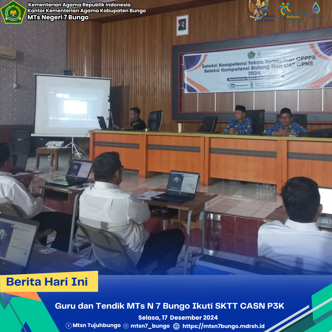 Guru dan Tendik MTs N 7 Bungo Ikuti SKTT CASN P3K