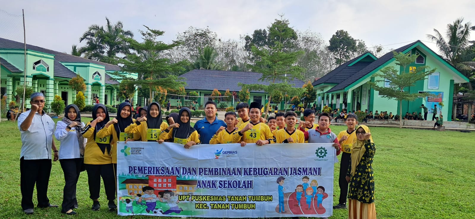 UPT Puskesmas Tanah Tumbuh Gelar Pemeriksaan dan Pembinaan Kebugaran Jasmani di MTs Negeri 7 Bungo