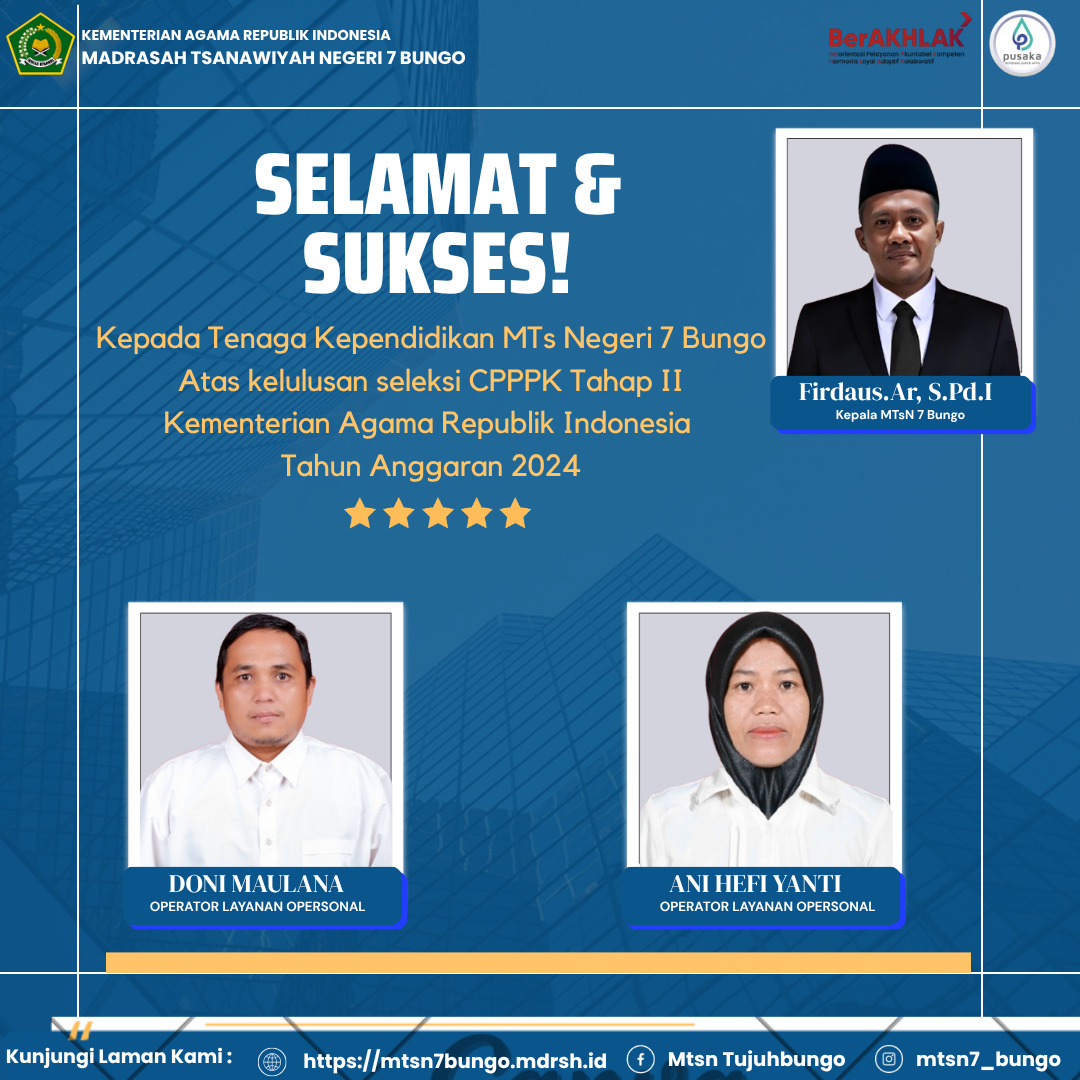 Selamat Dan Sukses Atas Kelulusan Seleksi PPPK Tahap II Kementerian Agama RI