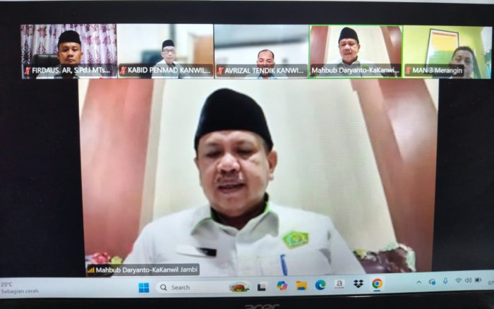 Kepala MTsN 7 Bungo Ikuti Rakor Penmad Kemenag Jambi, Finalisasi Pemetaan Beban Kerja Guru PPPK