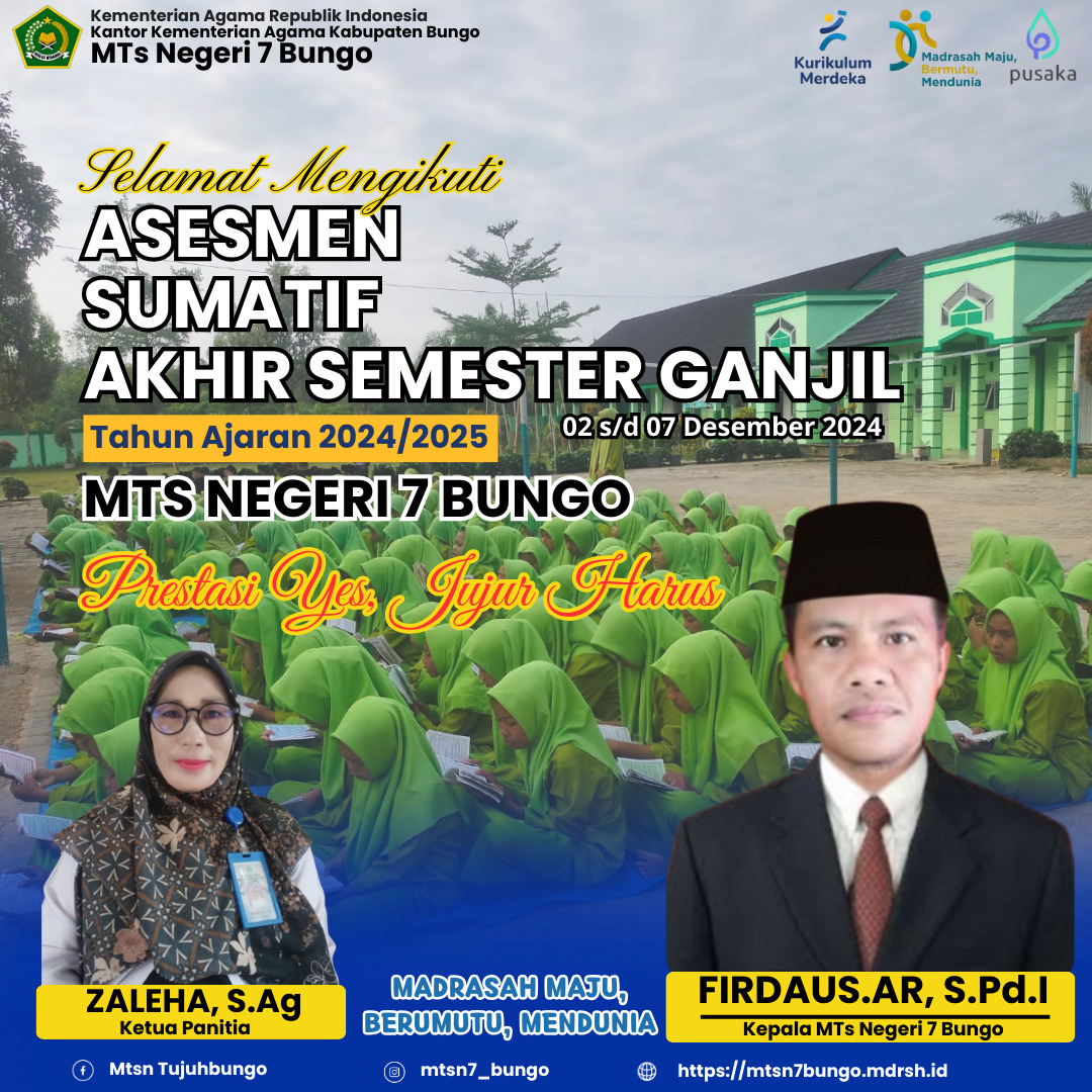 Selamat Mengikuti Asesmen Sumatif Akhir Semester Ganjil TP 2024/2025
