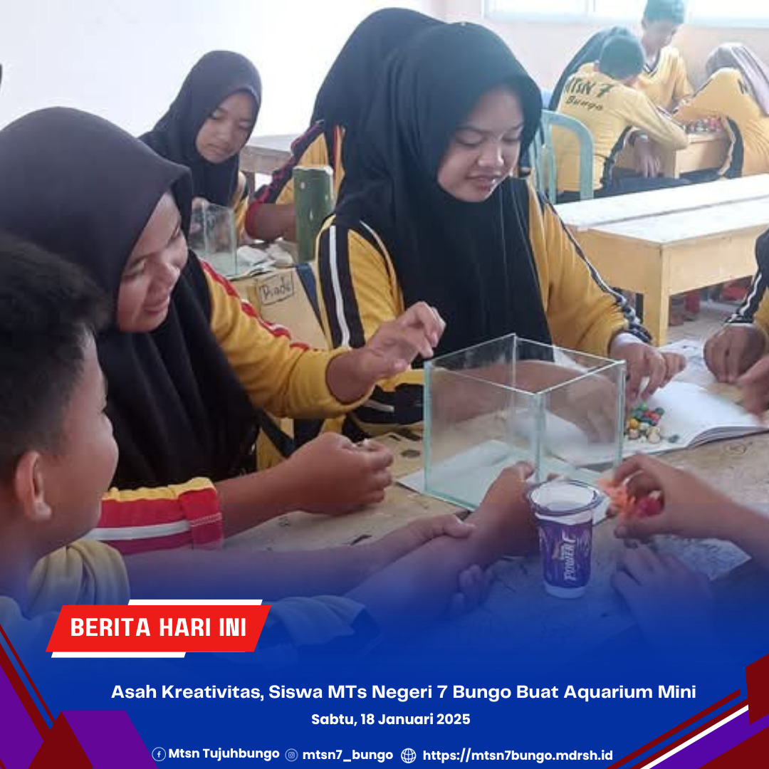 Asah Kreativitas, Siswa MTs Negeri 7 Bungo Buat Aquarium Mini