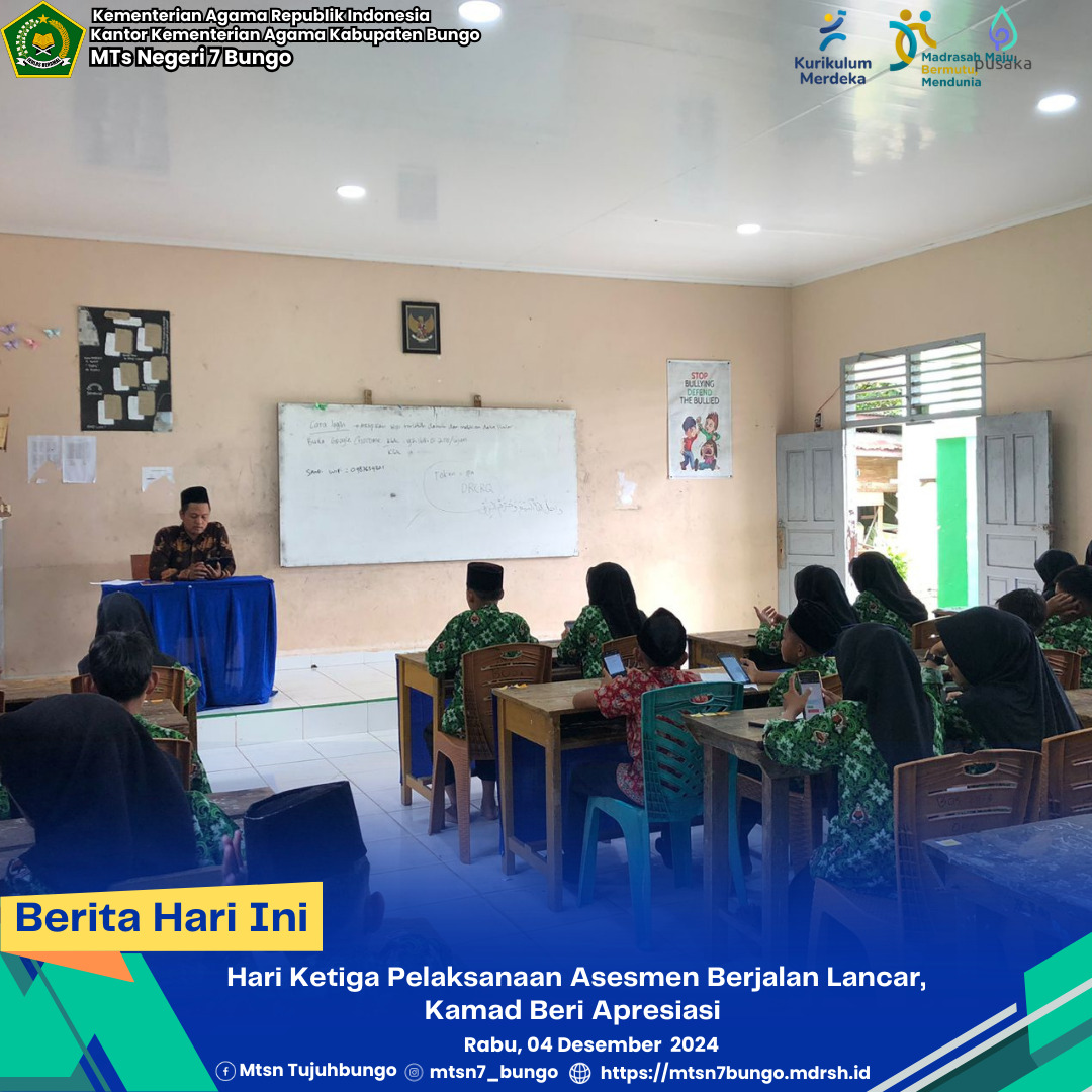 Hari Ketiga Pelaksanaan Asesmen Berjalan Lancar, Kamad Beri Apresiasi 