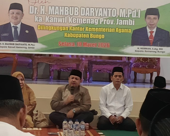 Kepala MTsN 7 Bungo Hadiri Pembinaan ASN oleh Kanwil Kemenag Jambi di Lingkungan Kemenag Bungo