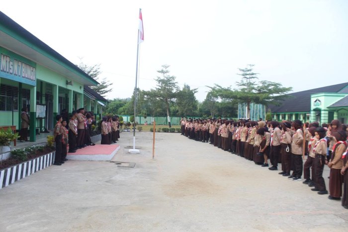 MTsN 7 Bungo Gelar Apel Persiapan Sebelum Mengikuti Upacara Hari Pramuka ke-65 MTsN 7 Bungo Gelar Apel Persiapan Sebelum Mengikuti Upacara Hari Pramuka ke-65