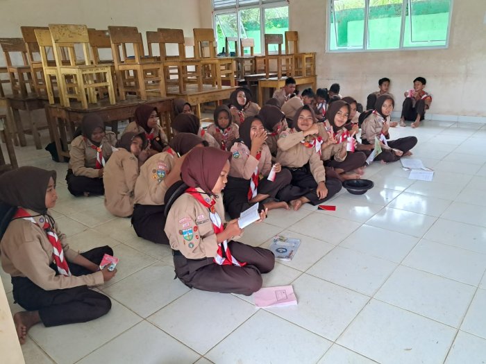 Pramuka Penggalang MTsN 7 Bungo Antusias Jalani Ujian SKU, Semangat Raih TKU Ramu dan Rakit