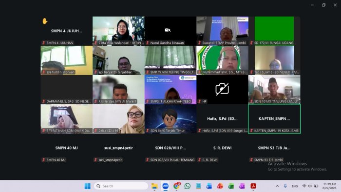 Proktor TKA MTsN 7 Bungo Ikuti Coaching Clinic Persiapan TKA 2026 Secara Daring