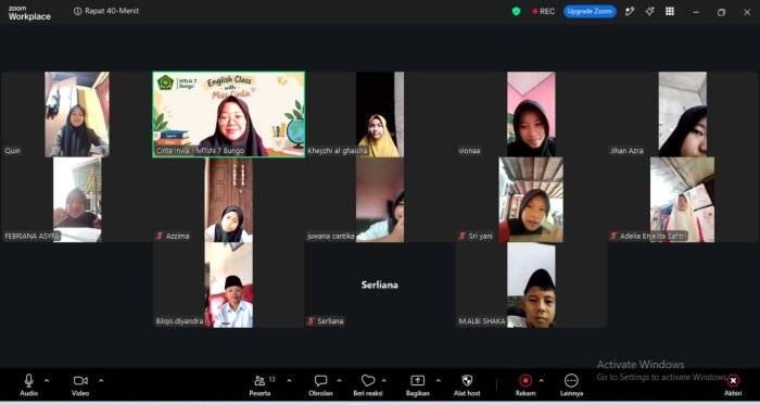 Kelas Daring Bahasa Inggris 7A, Belajar Kosakata Numbers dengan Metode Gamification Kelas Daring Bahasa Inggris 7A, Belajar Kosakata Numbers dengan Metode Gamification