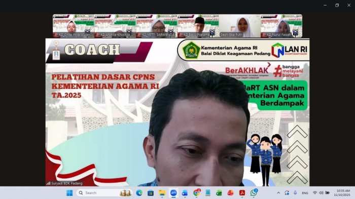 Ibu Cinta Invia Wulandari, SS Ikuti Bimbingan Akhir Secara Daring Jelang Ujian Seminar Aktualisasi Latsar CPNS 2025