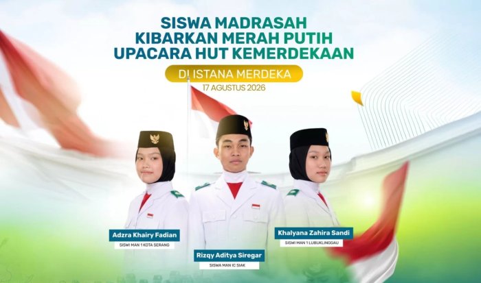 Tiga Siswa Madrasah Terpilih Jadi Paskibraka HUT ke-81 RI di Istana Merdeka Tiga Siswa Madrasah Terpilih Jadi Paskibraka HUT ke-81 RI di Istana Merdeka