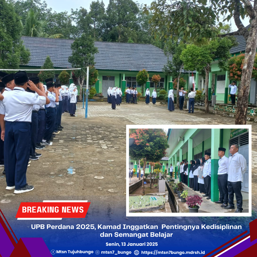 UPB Perdana 2025, Kamad Inggatkan Pentingnya Kedisiplinan dan Semangat Belajar