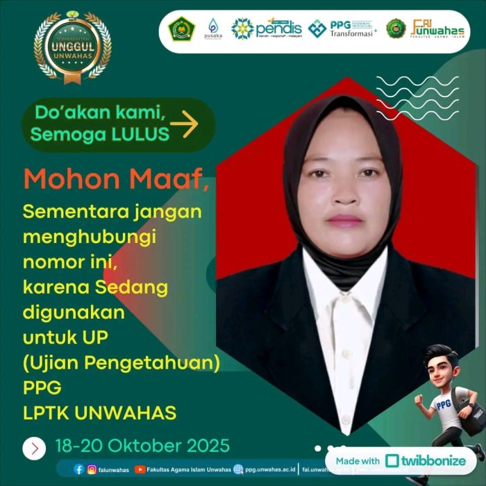 Dua Guru MTsN 7 Bungo Siap Ikuti UPPG Batch 3 Secara Daring