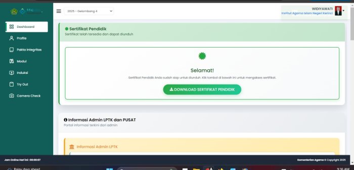 Kabar Gembira. Ibu Widiyawati, S.Pd.I Guru MTsN 7 Bungo Resmi Lulus UKMPPG Batch IV Kemenag