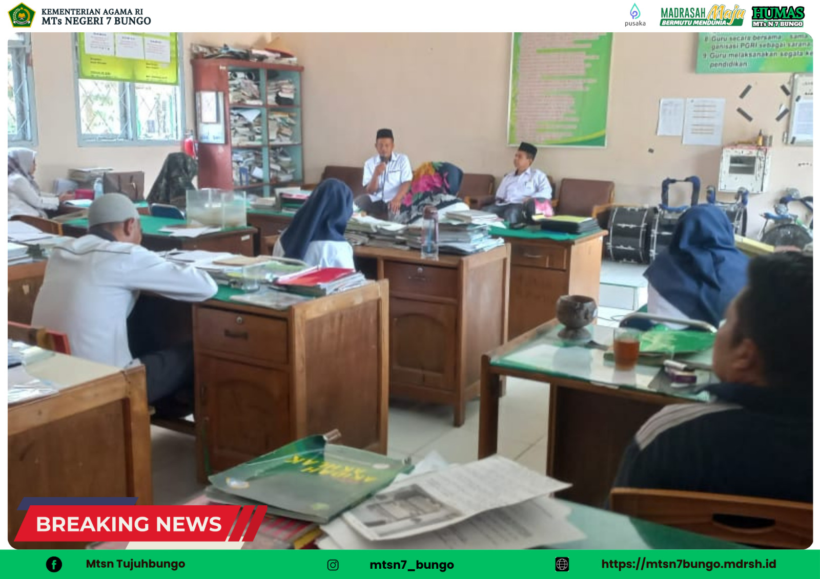 Ka.Kemenag Bungo Lakukan Kunjungan Sekaligus Pembinaan di MTs Negeri  7 Bungo  