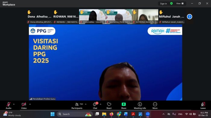 Bapak Habibi, S.Pd Guru MTsN 7 Bungo Hadiri Undangan Diskusi Kemenag Batch IV Melalui Zoom Meeting