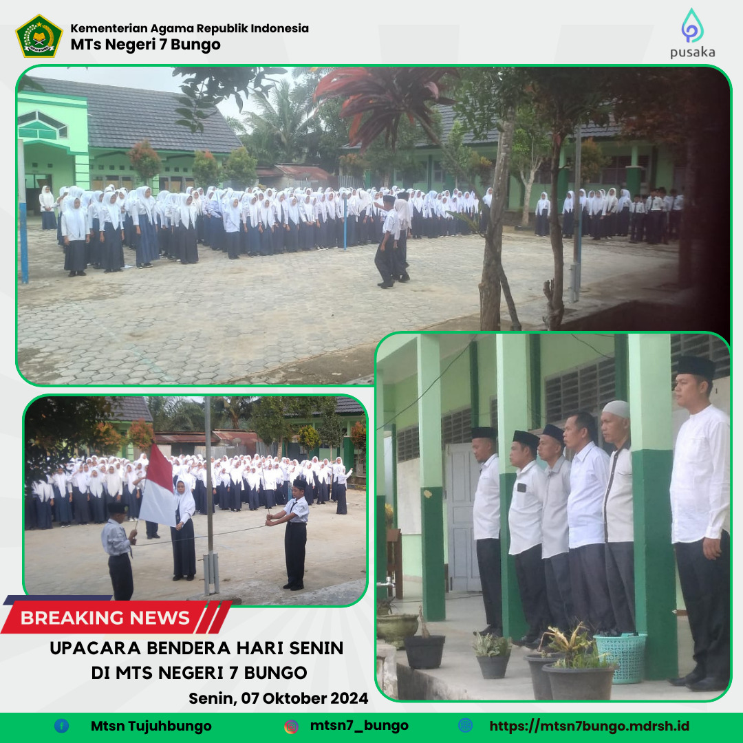 Upacara Bendera Hari Senin di MTs Negeri 7 Bungo