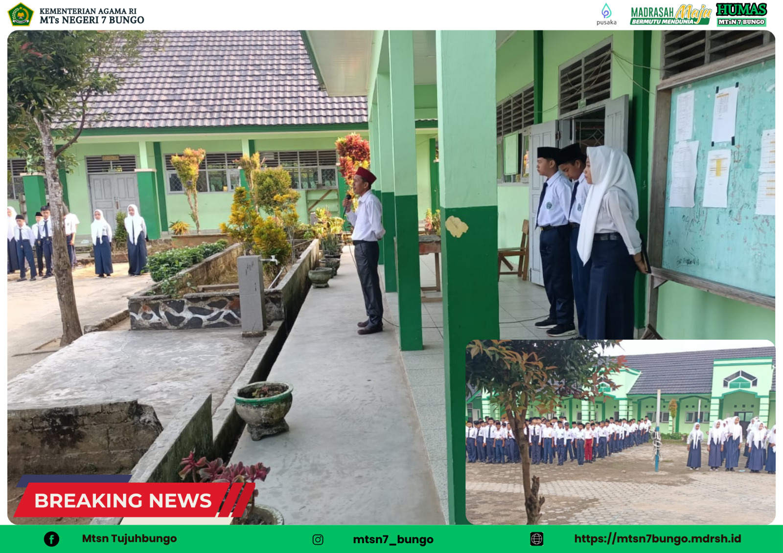 MTs Negeri 7 Bungo Laksanakan Upacara Bendera Setiap Hari Senin MTs Negeri 7 Bungo Laksanakan Upacara Bendera Setiap Hari Senin