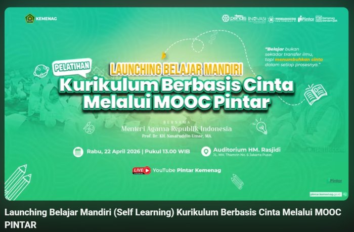 GTK MTsN 7 Bungo Ikuti Launching Belajar Mandiri Kurikulum Berbasis Cinta melalui Platform MOOC PINTAR