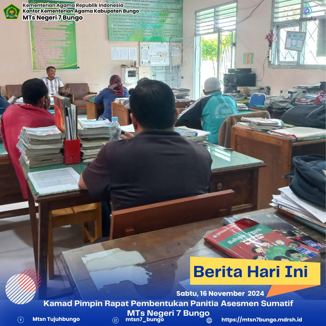 Kamad Pimpin Rapat Pembentukan Panitia Asesmen Sumatif