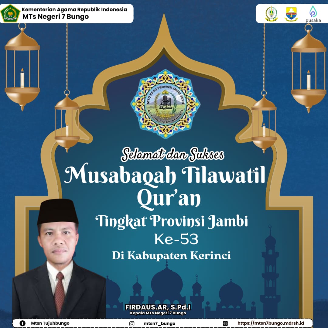 Ucapan Selamat MTQ ke-53 Provinsi Jambi