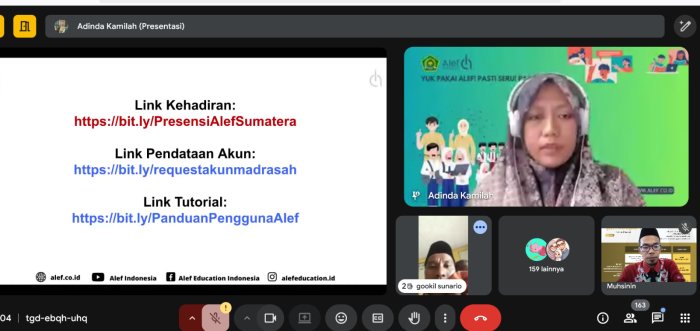 Tingkatkan Kompetensi, Guru MTsN 7 Bungo Antusias Ikuti Sosialisasi Program dan Pelatihan Platform Alef