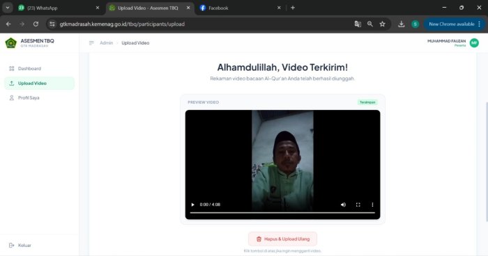 Sukses Ikuti Asesmen TBQ, Guru MTsN 7 Bungo Dukung Standarisasi Baca Al-Quran Nasional