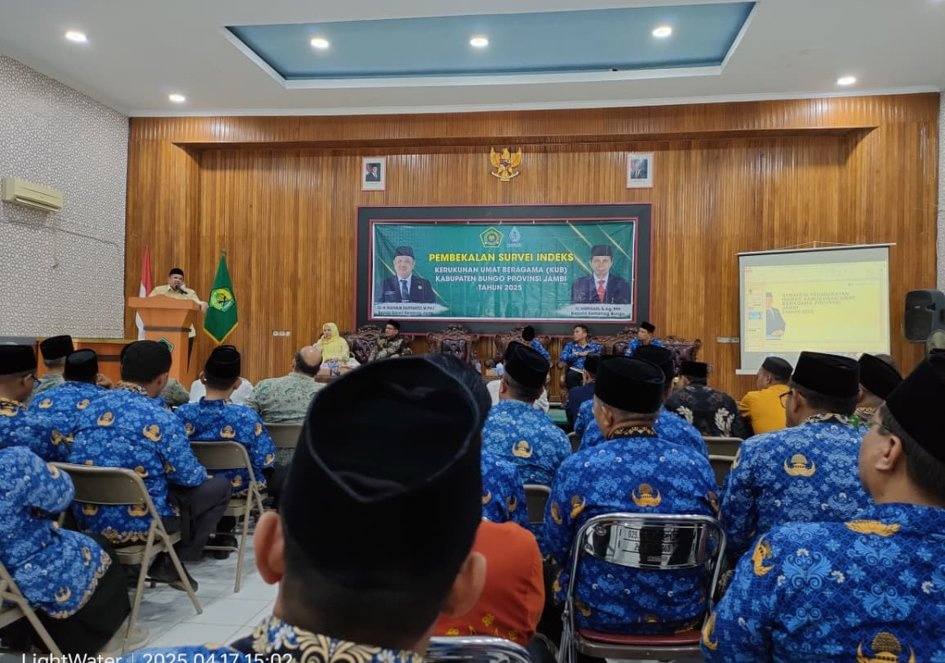Kepala MTs Negeri 7 Bungo Hadiri Kegiatan Pembekalan Survei Indeks Kerukunan Umat Beragama (KUB) Provinsi Jambi Tahun 2025
