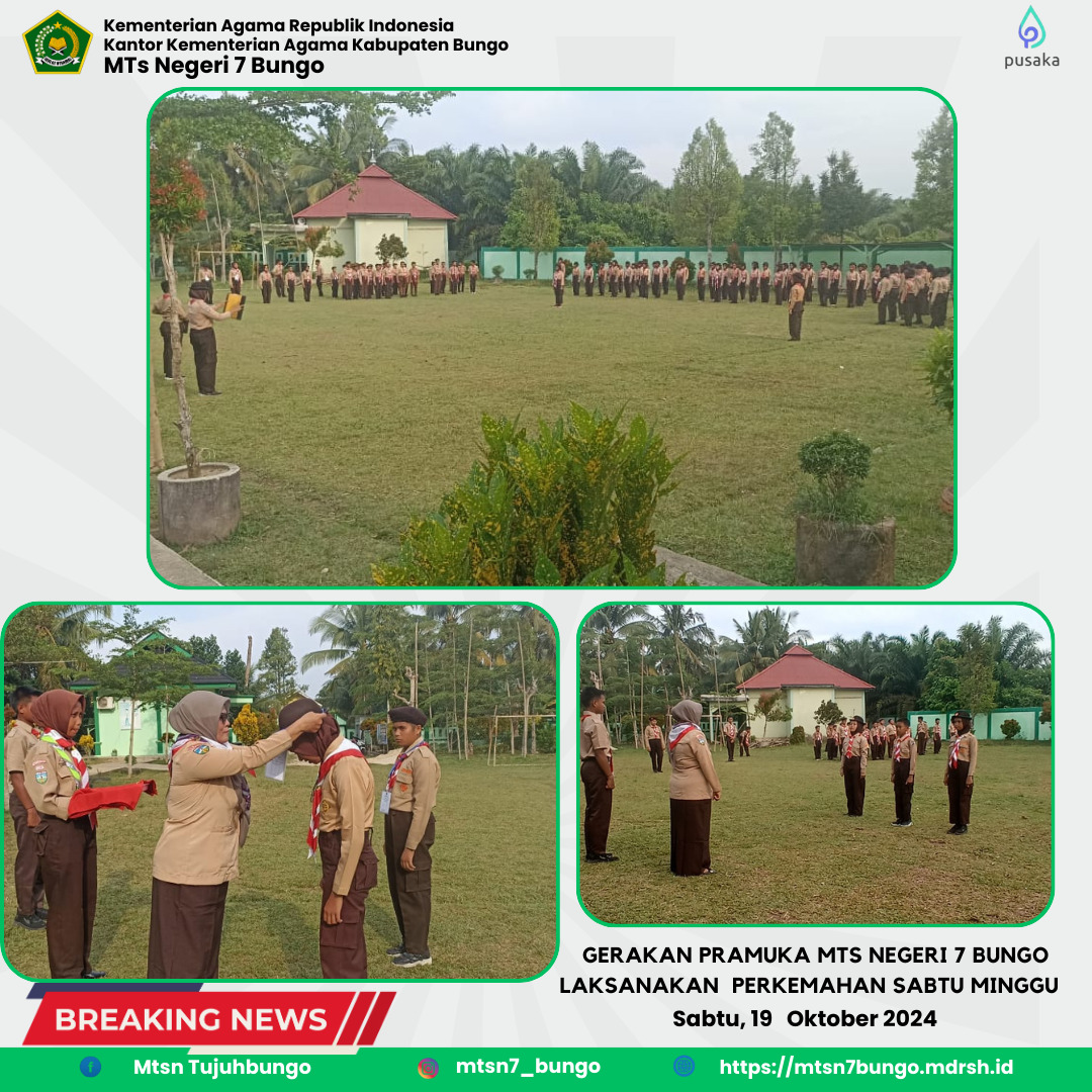 Gerakan Pramuka MTs Negeri 7 Bungo Laksanakan  Perkemahan Sabtu Minggu  