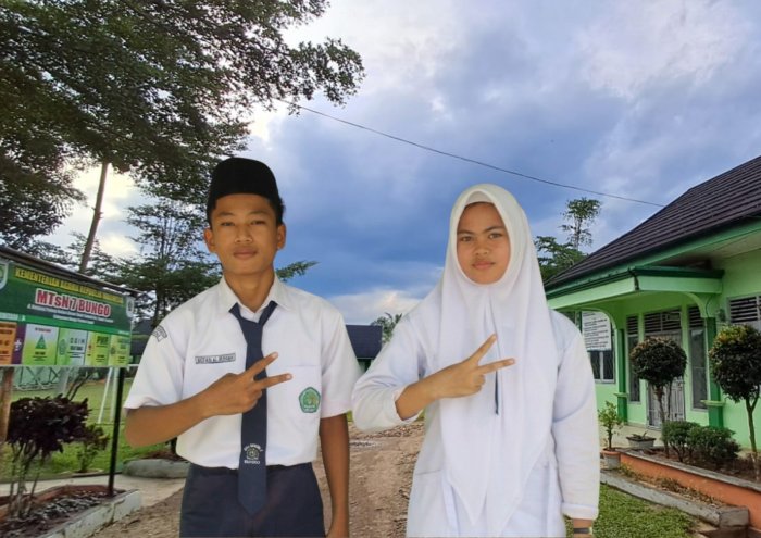 Refan Al Ikhsan dan Zaskia Nurfazira Siap Wujudkan OSIM Aktif, Inovatif, dan Inklusif di MTsN 7 Bungo