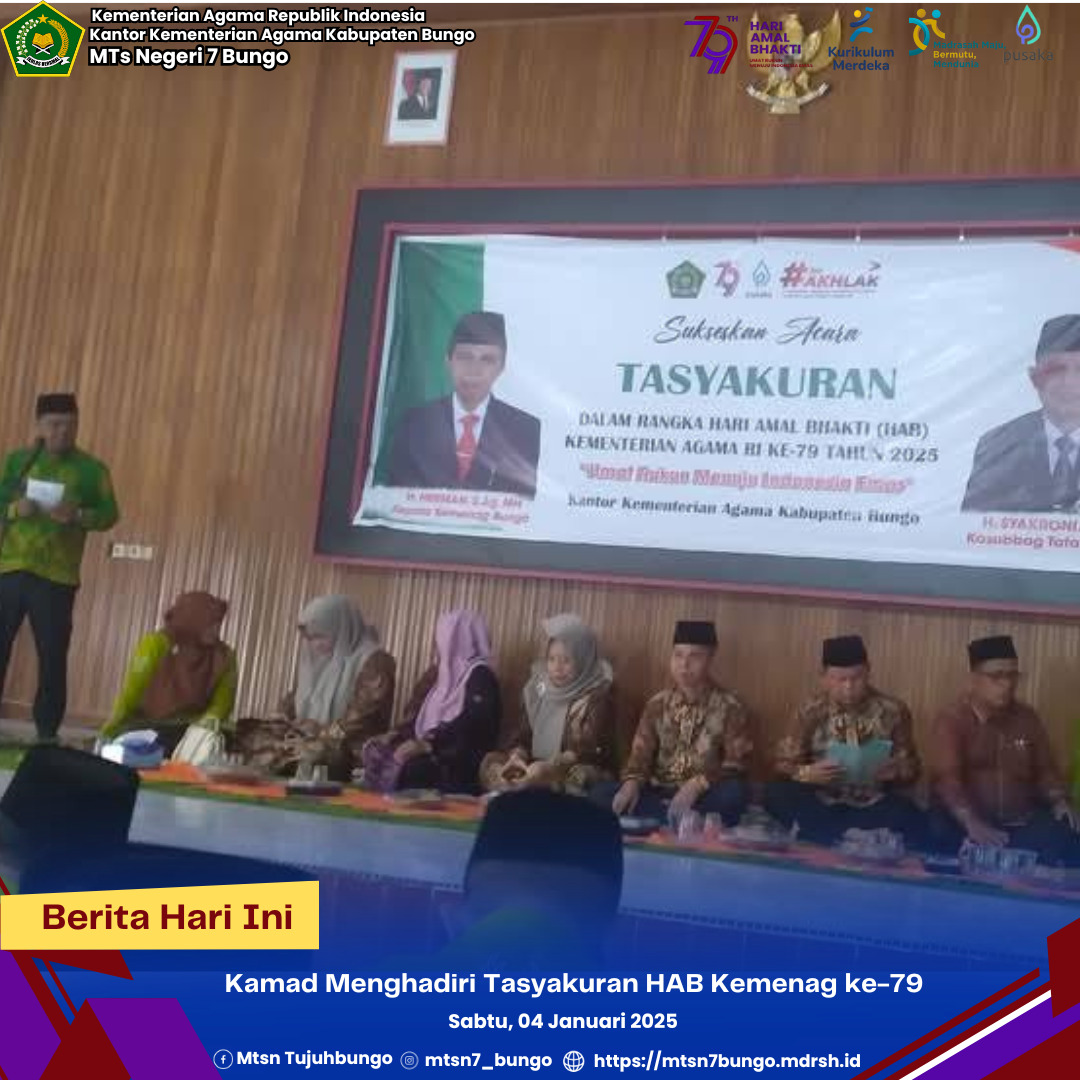 Kamad Menghadiri Tasyakuran HAB Kemenag ke-79