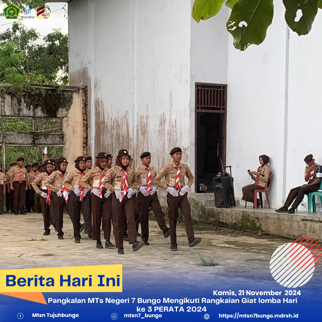 Semangat Kontingen MTs Negeri 7 Bungo Mengikuti Rangkaian Giat Lomba Hari ke 3