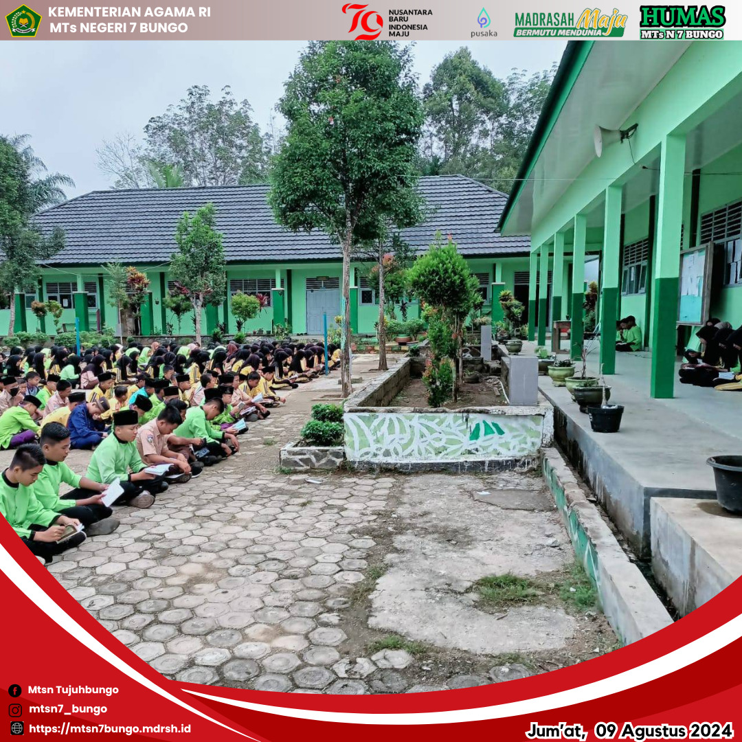 Kegiatan Rutin Pembacaan Yasin,Tahlil Doa Bersama di MTs Negeri 7 Bungo