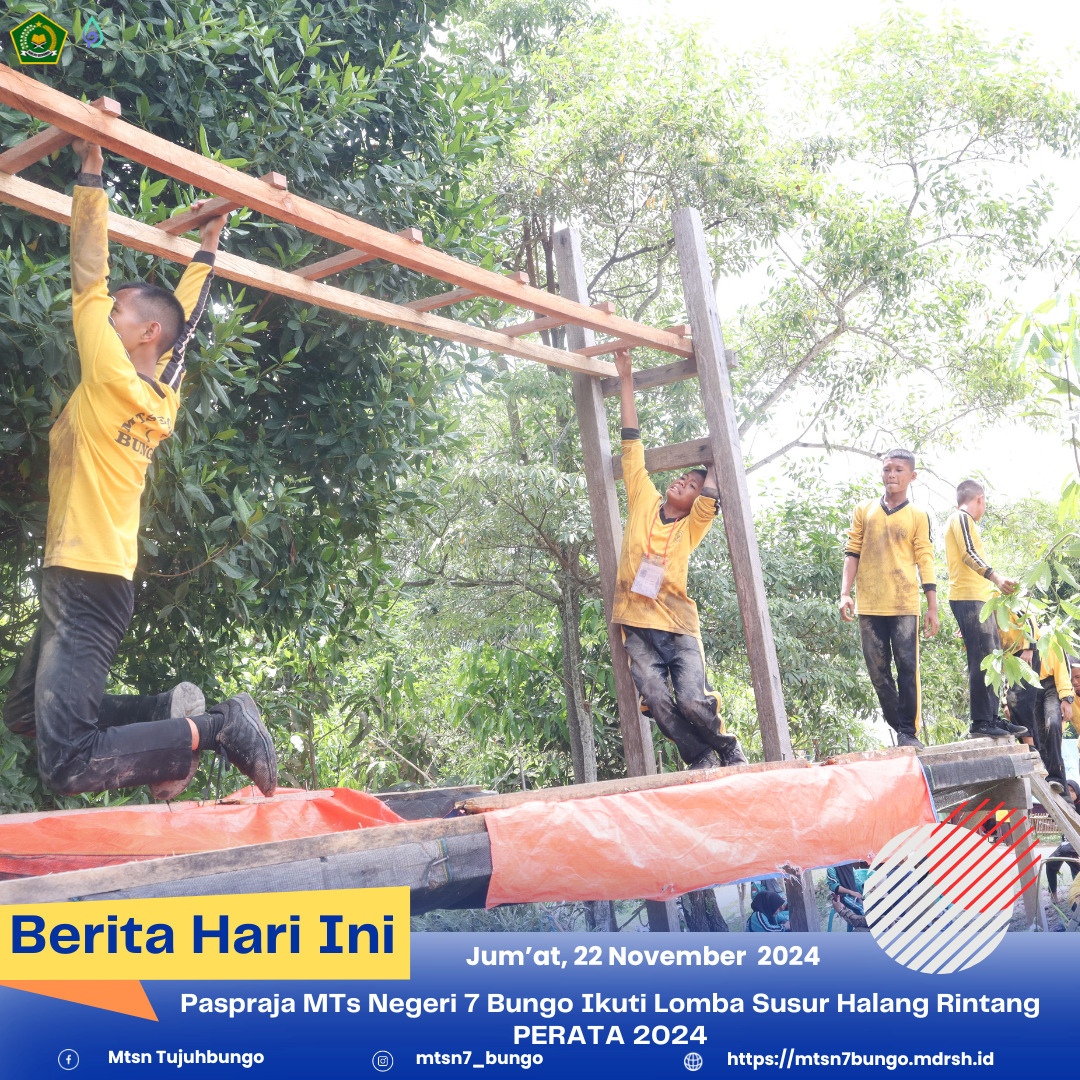 Paspraja MTs Negeri 7 Bungo Ikuti Lomba Susur Halang Rintang PERATA 2024