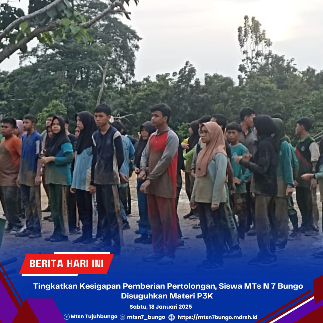 Tingkatkan Kesigapan Pemberian Pertolongan, Siswa MTs N 7 Bungo Disuguhkan Materi P3K 
