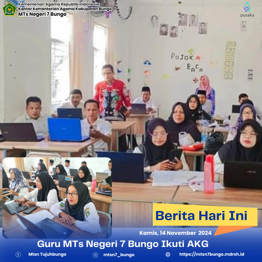 Guru MTs Negeri 7 Bungo Mengikuti AKG di Hari Terakhir Berjalan Lancar