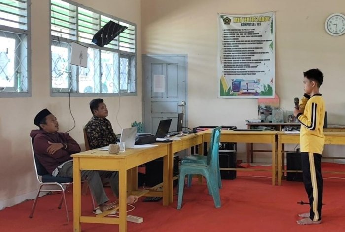 Siswa MTsN 7 Bungo Ikuti Latihan Adzan Jelang Lomba HAB Kemenag ke-80