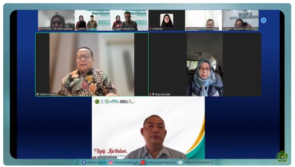 Guru MTsN 7 Bungo Hadiri Sosialisasi Pembelajaran Mendalam Madrasah Secara Daring