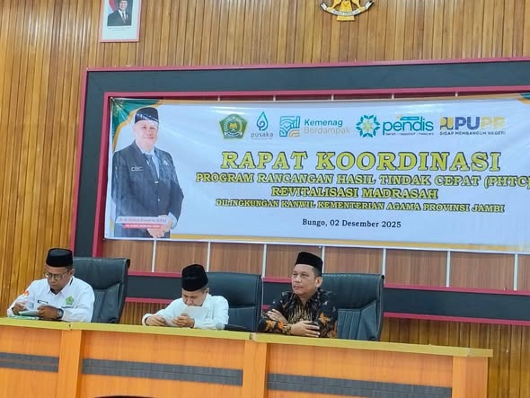 Kepala MTsN 7 Bungo Hadiri Rakor Program PHTC Revitalisasi Madrasah