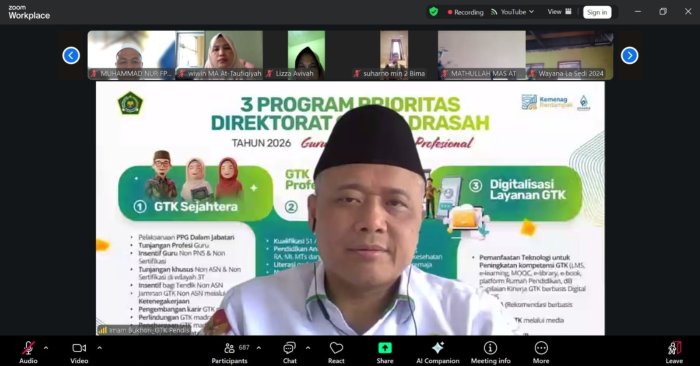 Guru MTsN 7 Bungo Ikuti Webinar Nasional RUMI GTK Madrasah, Menguatkan Semangat Mengajar dengan Cinta