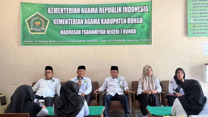 Awal Kerja Pasca Idulfitri 1447 H, Kemenag Bungo Sidak MTsN 7 Bungo untuk Pastikan Kedisiplinan ASN