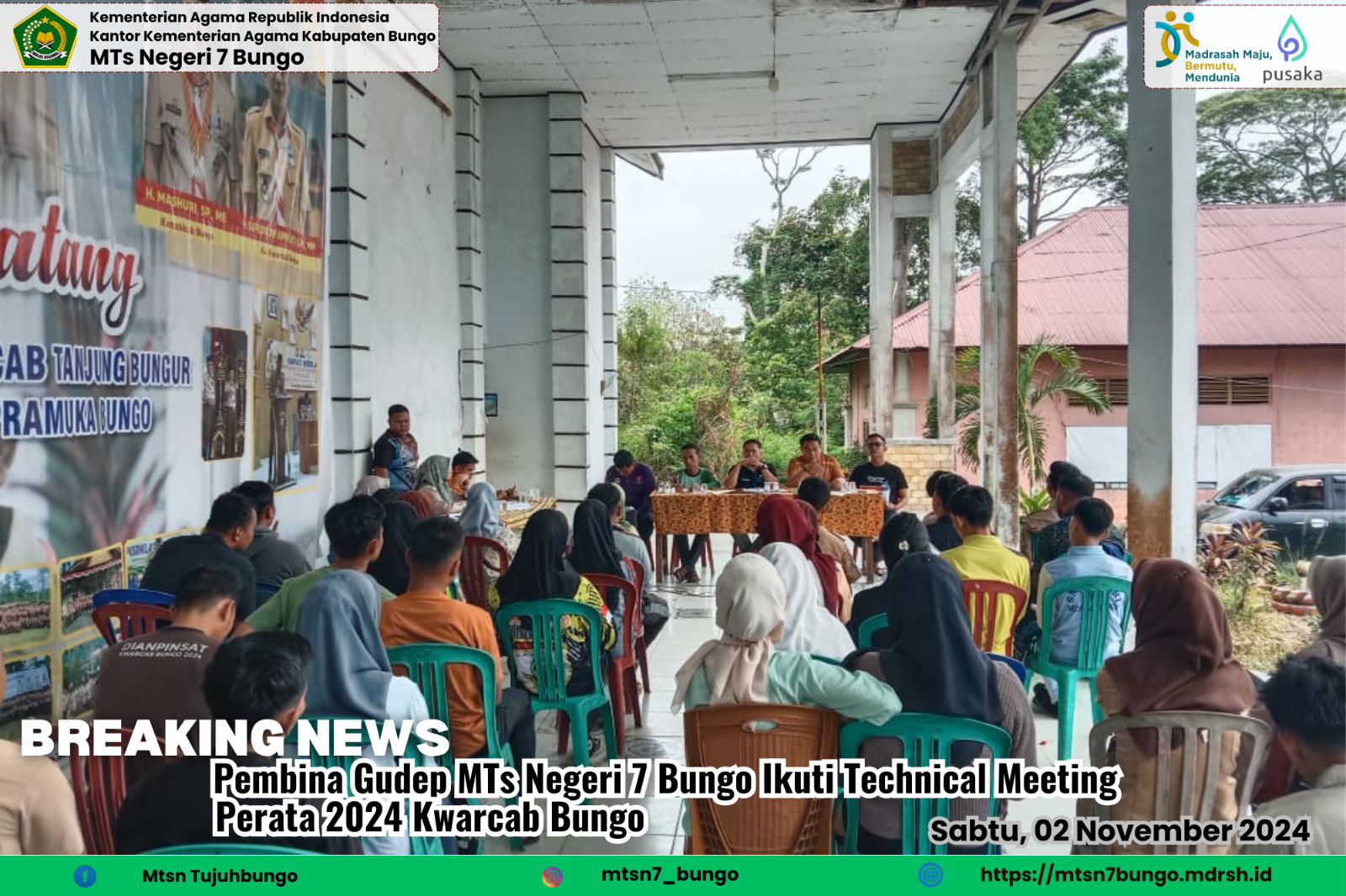 Pembina Gudep  MTs Negeri 7 Bungo Ikuti Technical Meeting Perata 2024 Kwarcab Bungo