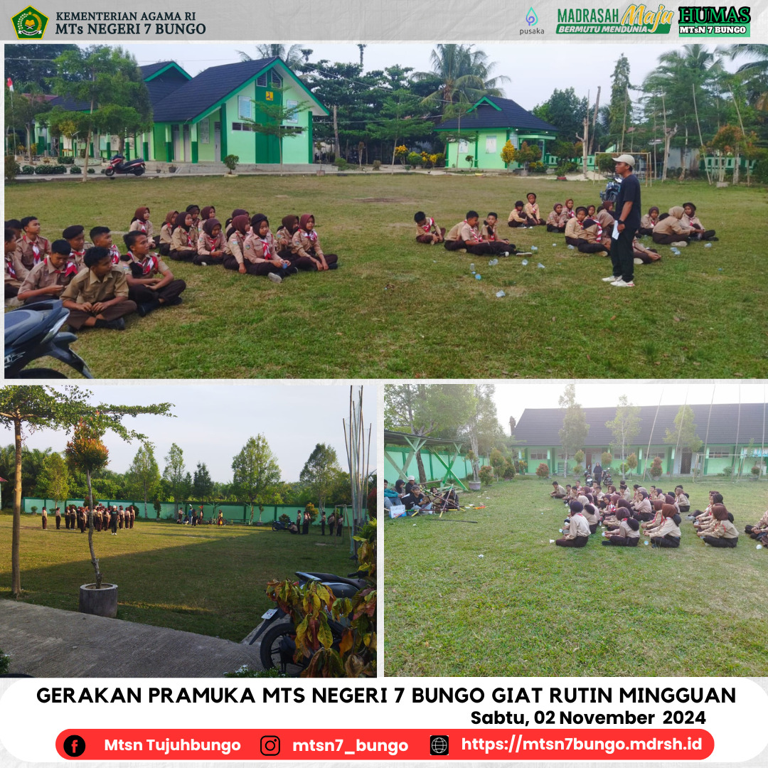 Gerakan Pramuka MTs Negeri 7 Bungo Giat Latihan Rutin Mingguan