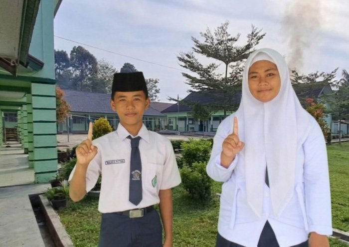Siap Tampung Aspirasi Siswa, Wahyu Saputra dan Sira Usung OSIM yang Aktif, Kreatif, dan Religius
