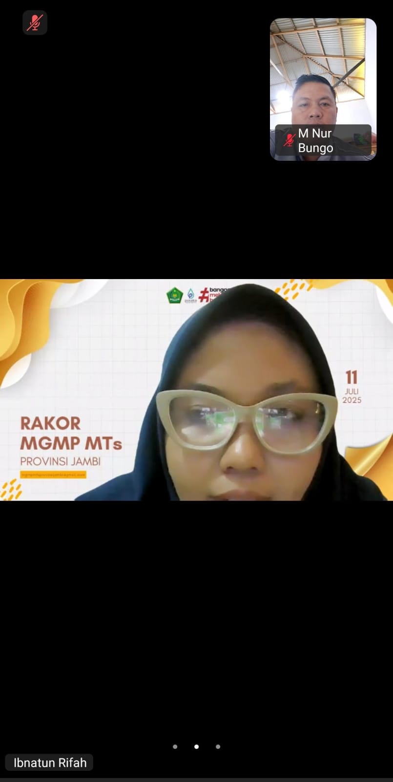 Guru MTsN 7 Bungo Ikuti Rakor MGMP Tingkat Provinsi Jambi Secara Daring