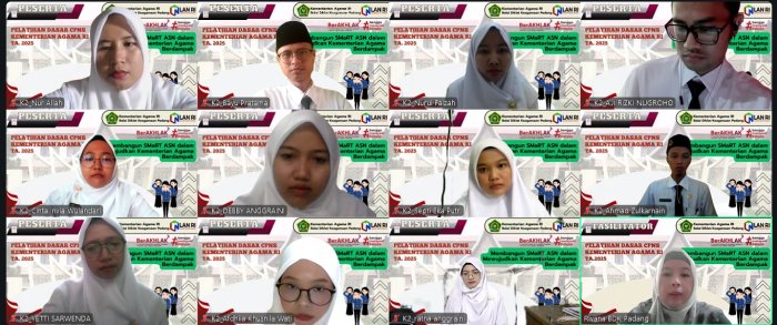 Guru MTsN 7 Bungo, Ibu Cinta Invia Wulandari, S.S. Ikuti Pembelajaran Synchronous LATSAR CPNS Angkatan XVIII Hari ke-8