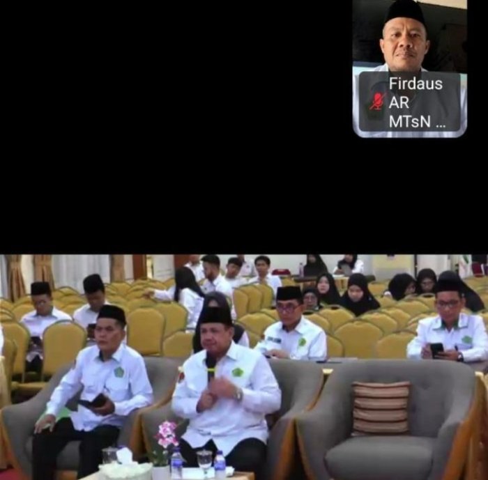 Kepala MTsN 7 Bungo Ikuti Rapat Pengukuran dan Evaluasi Capaian Kinerja Triwulan I Tahun 2026